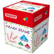 Мел белый БЕЗ ПРИМЕСЕЙ квадратный 25 штук, мягкое письмо, ПИФАГОР, картонная упаковка, х, 274122