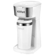 Кофеварка капельная KITFORT КТ-796, 800 Вт, объем 0,42 л, термокружка в ПОДАРОК, черн, КТ-7411