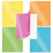 Тетрадь пластиковая обложка (НЕОН) 12 листов, клетка, BRAUBERG «Smart Cover», АССОРТИ (микс в спайке), 405025