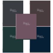 Тетрадь А5, 96 л., STAFF, скоба, клетка, офсет №2 ЭКОНОМ, обложка картон, Ассорти, 405631