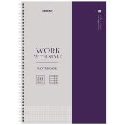 Тетрадь А4, 80 л., ОФИСМАГ, гребень, клетка, обложка картон, ОФИСНЫЙ СТИЛЬ, 405632