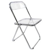 Стул складной прозрачный BRABIX «Glam CF-020», хромированный каркас, пластик, 533245