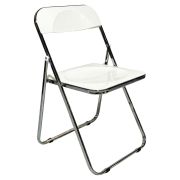 Стул складной глянцевый белый BRABIX «Style CF-015», хромированный каркас, пластик, 533249
