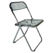 Стул складной прозрачный BRABIX «Style CF-015», хромированный каркас, пластик, 533250